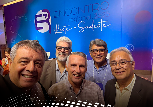 Selfie da equipe da Prevdata em um evento